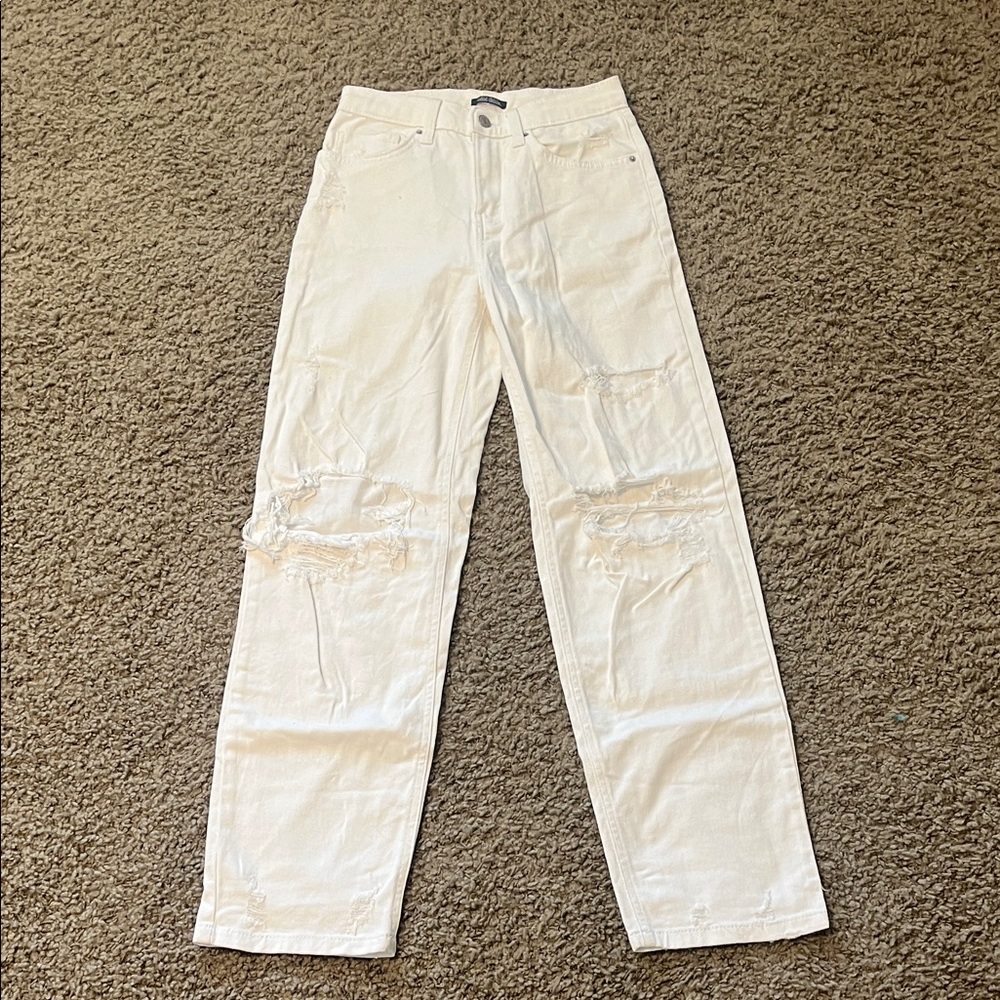 Wild Fable White Distressed Men's Straight Jeans